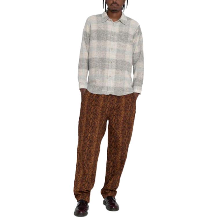 Stüssy Stussy FW22 Plaid Knit Long Sleeve Vintage American Shirt for Men. 1110269 圖 16