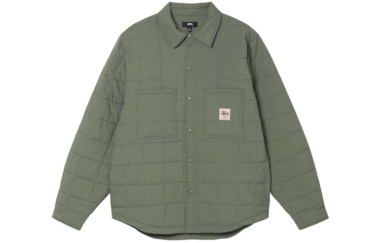 Stüssy Stussy FW22 Quilted Fatigue Shirt Unisex Retro Casual Long Sleeve. 1110250 圖 12