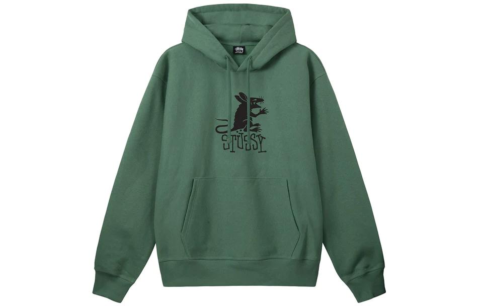 Stüssy Stussy FW22 Rat Logo Print Hoodie Retro Streetwear  Pullover. 1924840 圖 3