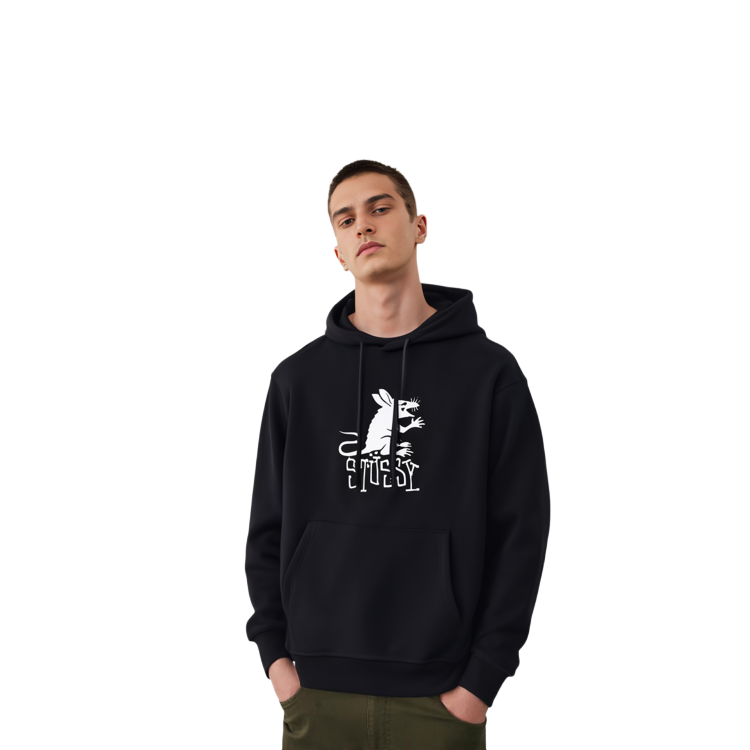 Stüssy Stussy FW22 Rat Logo Print Hoodie Retro Streetwear  Pullover. 1924840 圖 10