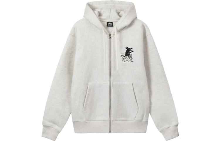 Stüssy Stussy FW22 Rat Print Zip Hoodie  American Vintage Style Sweatshirt. 1974840-1 圖 2