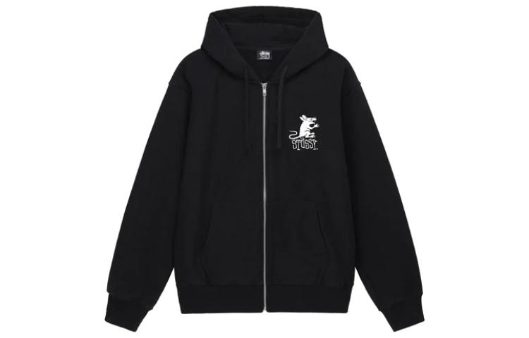 Stüssy Stussy FW22 Rat Print Zip Hoodie  American Vintage Style Sweatshirt. 1974840-1 圖 4