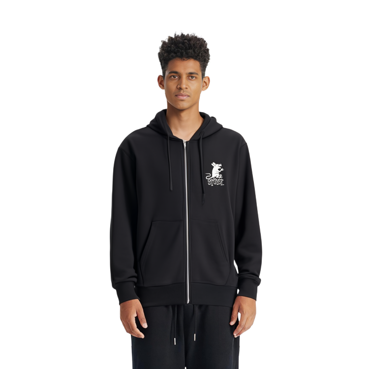 Stüssy Stussy FW22 Rat Print Zip Hoodie  American Vintage Style Sweatshirt. 1974840-1 圖 7