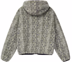 Lookbook Stüssy Stussy FW22 Snake Jacquard Reversible Sherpa Jacket Retro Hooded Coat. 118504