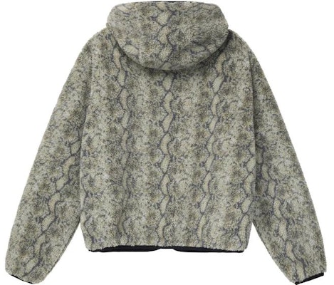 Stüssy Stussy FW22 Snake Jacquard Reversible Sherpa Jacket Retro Hooded Coat. 118504 Lookbook Stüssy Stussy FW22 Snake Jacquard Reversible Sherpa Jacket Retro Hooded Coat. 118504