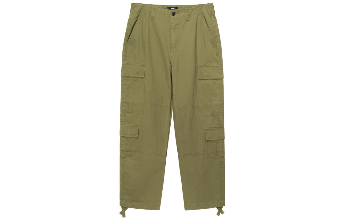 Stüssy Stussy FW22 Solid Color Mid-Rise Drawstring Cropped Casual Pants Men. 116586