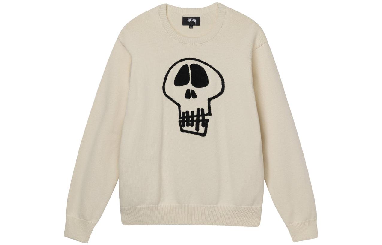 Stüssy Stussy FW22 Solid Skull Print Crewneck Vintage Sweater Unisex. 117154