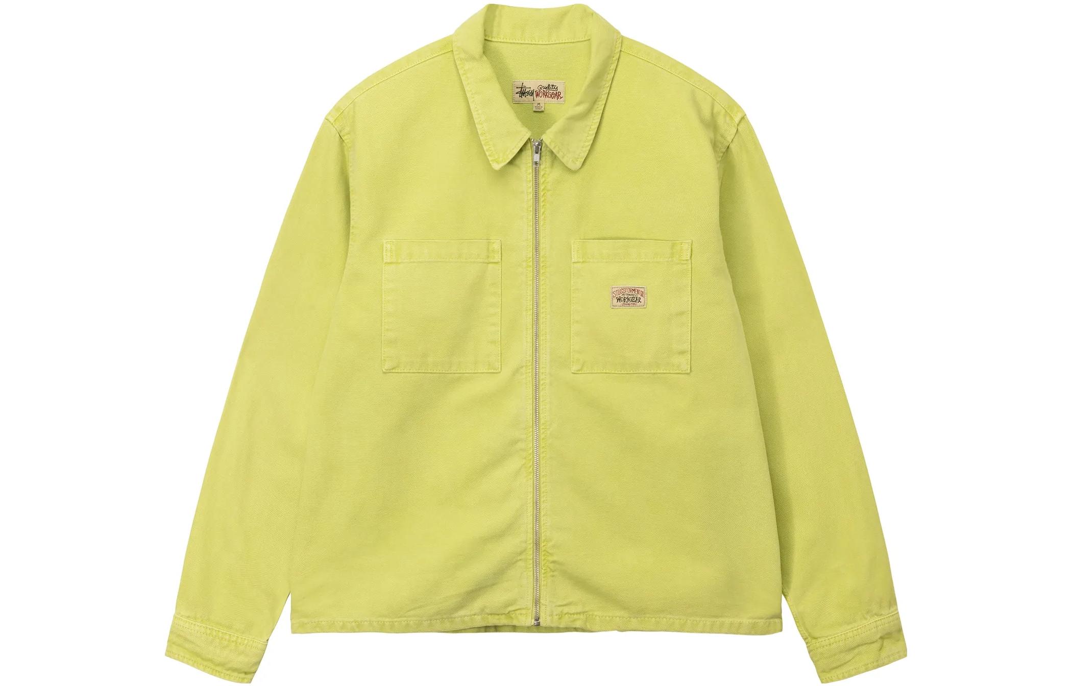 Stüssy Stussy FW22 Vintage Washed Black Zip-Up Long Sleeve Work Jacket  Retro Style 1110264 圖 11