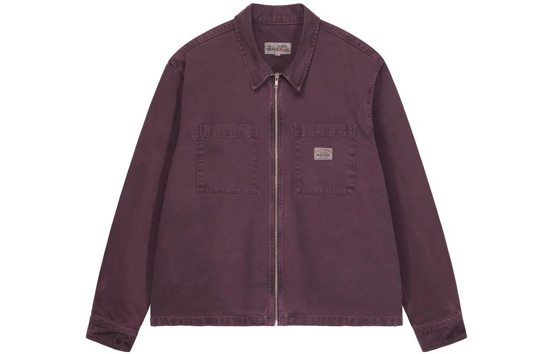 Stüssy Stussy FW22 Vintage Washed Black Zip-Up Long Sleeve Work Jacket  Retro Style 1110264 圖 16