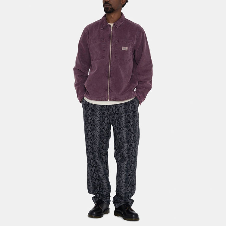 Stüssy Stussy FW22 Vintage Washed Black Zip-Up Long Sleeve Work Jacket  Retro Style 1110264 圖 18