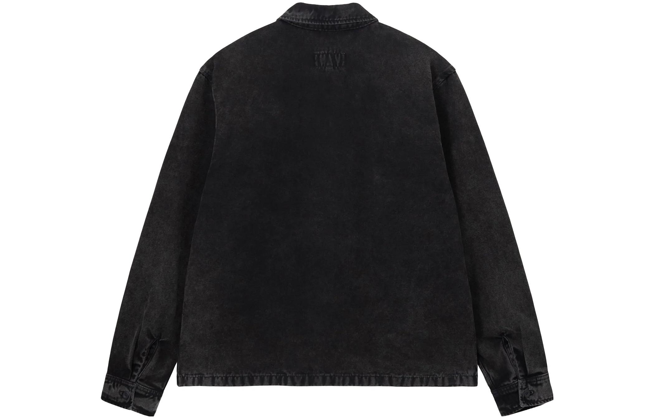 Stüssy Stussy FW22 Vintage Washed Black Zip-Up Long Sleeve Work Jacket  Retro Style 1110264 圖 7