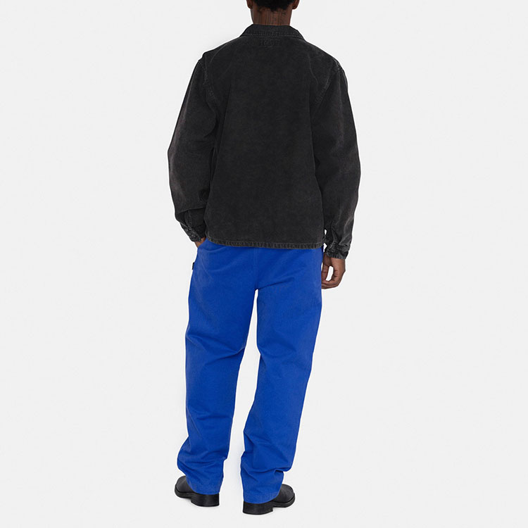 Stüssy Stussy FW22 Vintage Washed Black Zip-Up Long Sleeve Work Jacket  Retro Style 1110264 圖 9