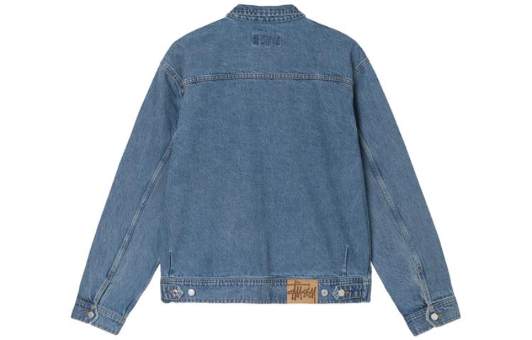 Stüssy Stussy FW22 Vintage Washed Multi-Pocket Denim Jacket  Retro Casual Style. 115682 圖 5