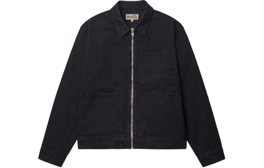 Stüssy Stussy FW22 Vintage Washed Multi-Pocket Denim Jacket  Retro Casual Style. 115682 圖 10