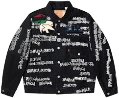 Stüssy Stussy FW22 x Denim Tears Our Legacy Full Letter Print Retro Jacket . 80290455 Stüssy Stussy FW22 x Denim Tears Our Legacy Full Letter Print Retro Jacket . 80290455