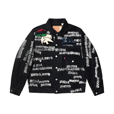 Stüssy Stussy FW22 Denim Tears Our Legacy Full Letter Print Retro Jacket . 80290455