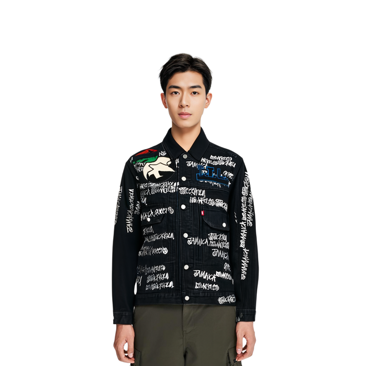 Details for Stüssy Stussy FW22 x Denim Tears Our Legacy Full Letter Print Retro Jacket . 80290455