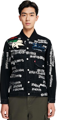 Stüssy Stussy FW22 x Denim Tears Our Legacy Full Letter Print Retro Jacket . 80290455 Details for Stüssy Stussy FW22 x Denim Tears Our Legacy Full Letter Print Retro Jacket . 80290455