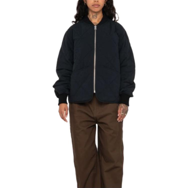 Stüssy Stussy FW23 8 Ball Quilted Liner Jacket Retro Zip-Up Unisex Jacket Black. 115740 圖 11