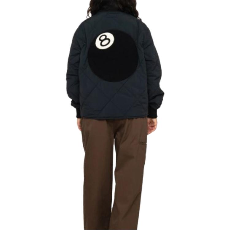 Stüssy Stussy FW23 8 Ball Quilted Liner Jacket Retro Zip-Up Unisex Jacket Black. 115740 圖 10