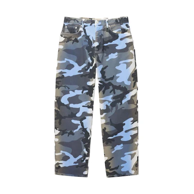 Stüssy Stussy FW23 BIG OL' JEAN Spray Dye Canvas Loose Fit Vintage Jeans Blue Unisex 116640