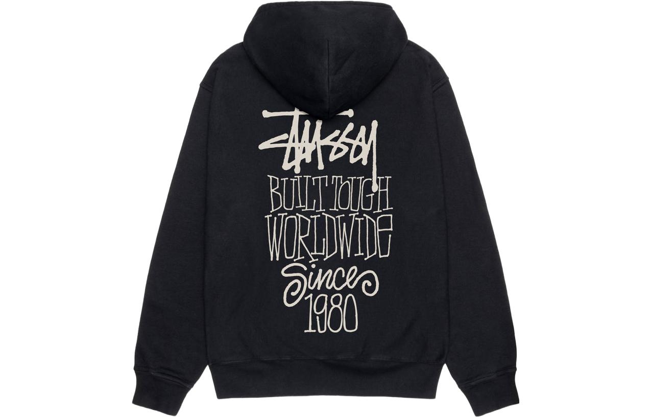 Stüssy Stussy FW23 Built Tough Pigment Dyed Hoodie Logo Lettering Unisex Retro Sweater. 1924994p 圖 2