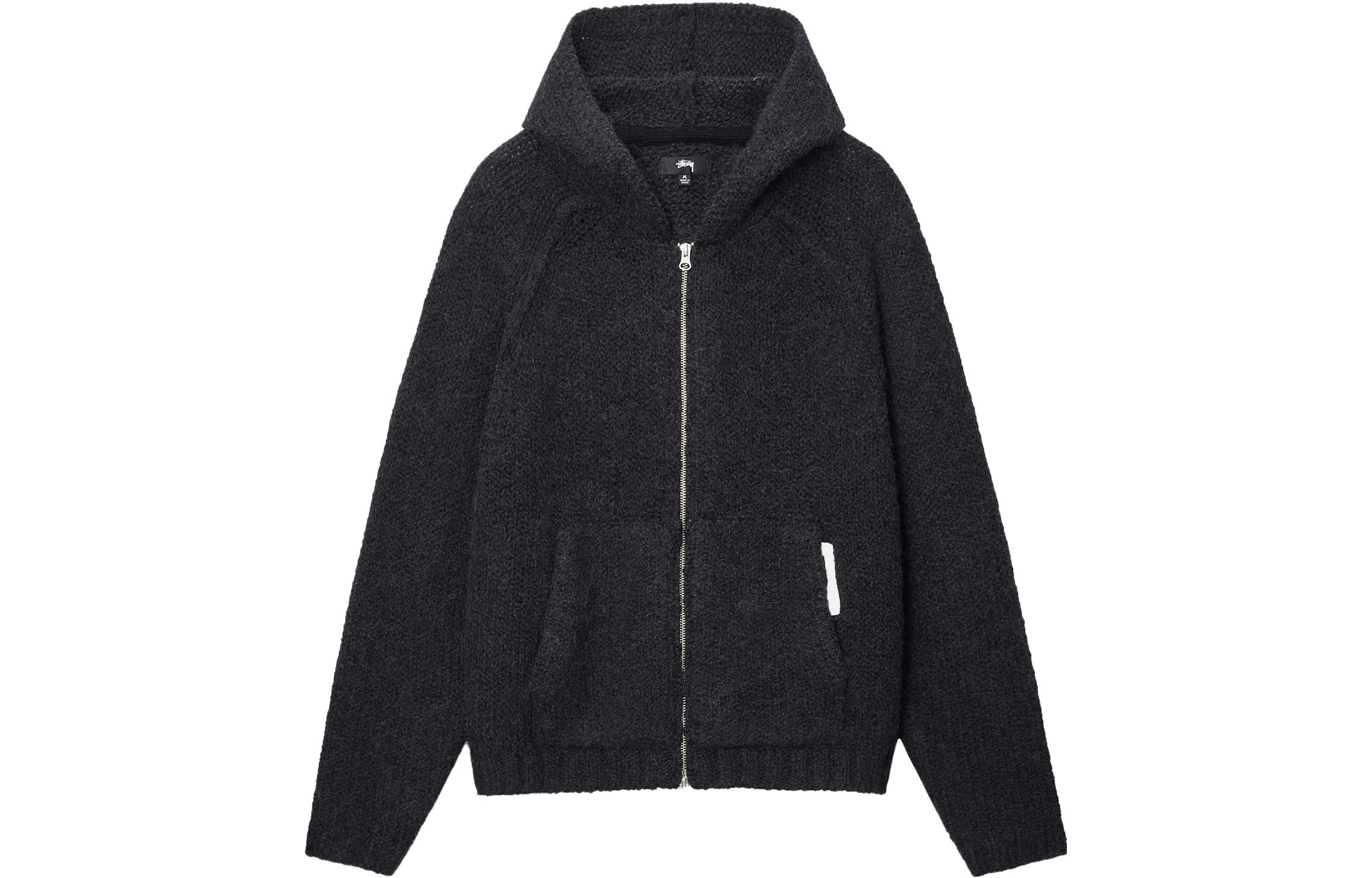 Stüssy Stussy FW23 Chunky Knit Zip Hoodie Unisex Vintage American Style Sweater. 117200