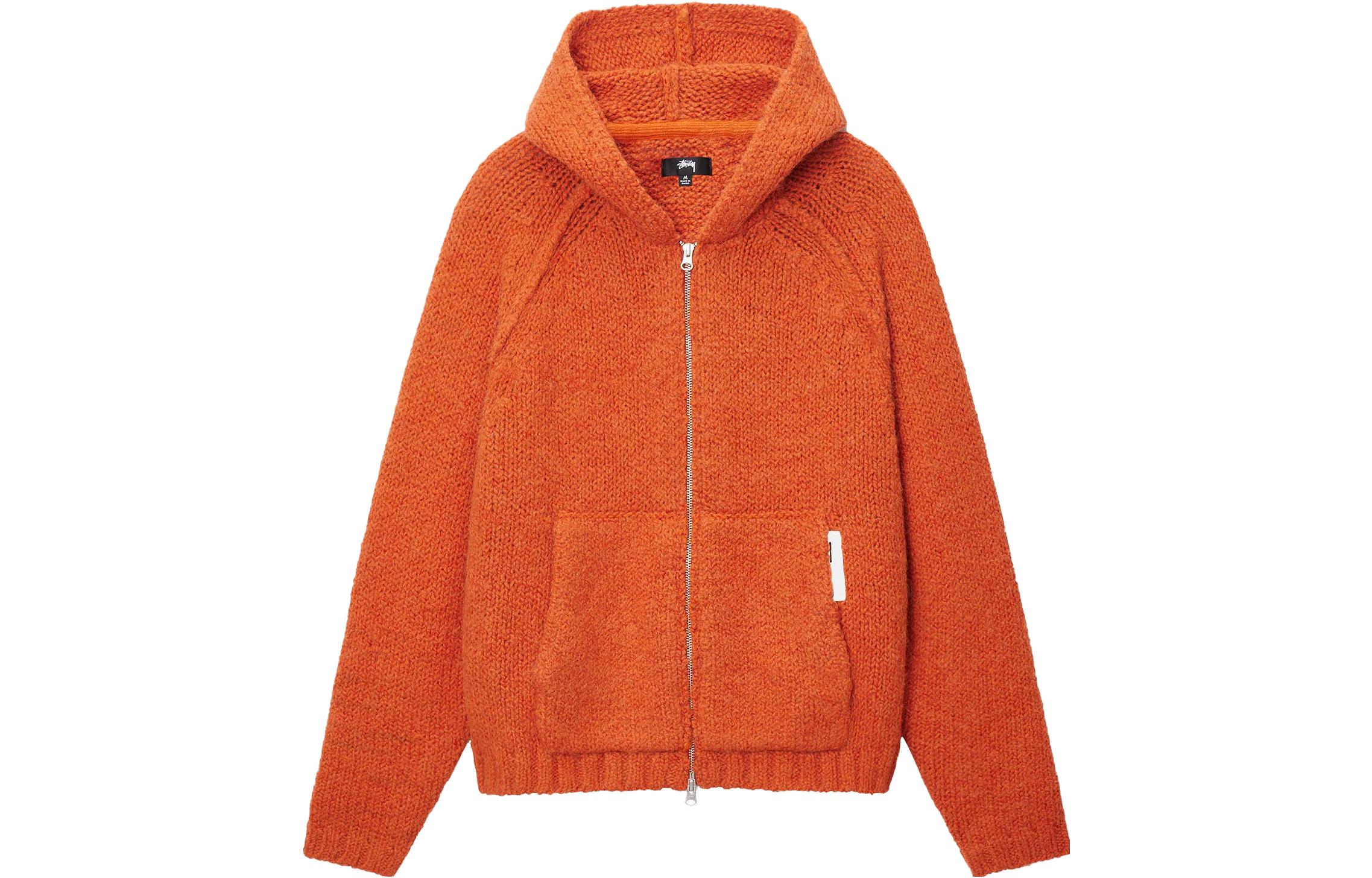 Order Stüssy Stussy FW23 Chunky Knit Zip Hoodie Unisex Vintage American Style Sweater. 117200