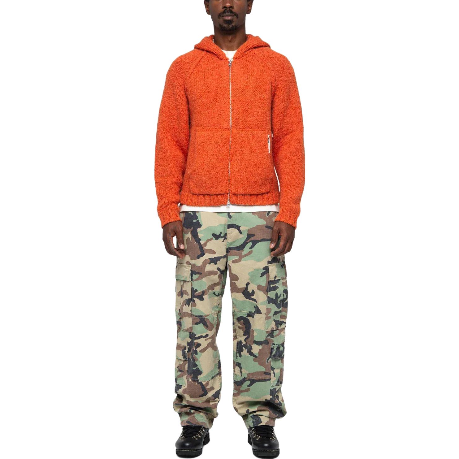 Shop Stüssy Stussy FW23 Chunky Knit Zip Hoodie Unisex Vintage American Style Sweater. 117200