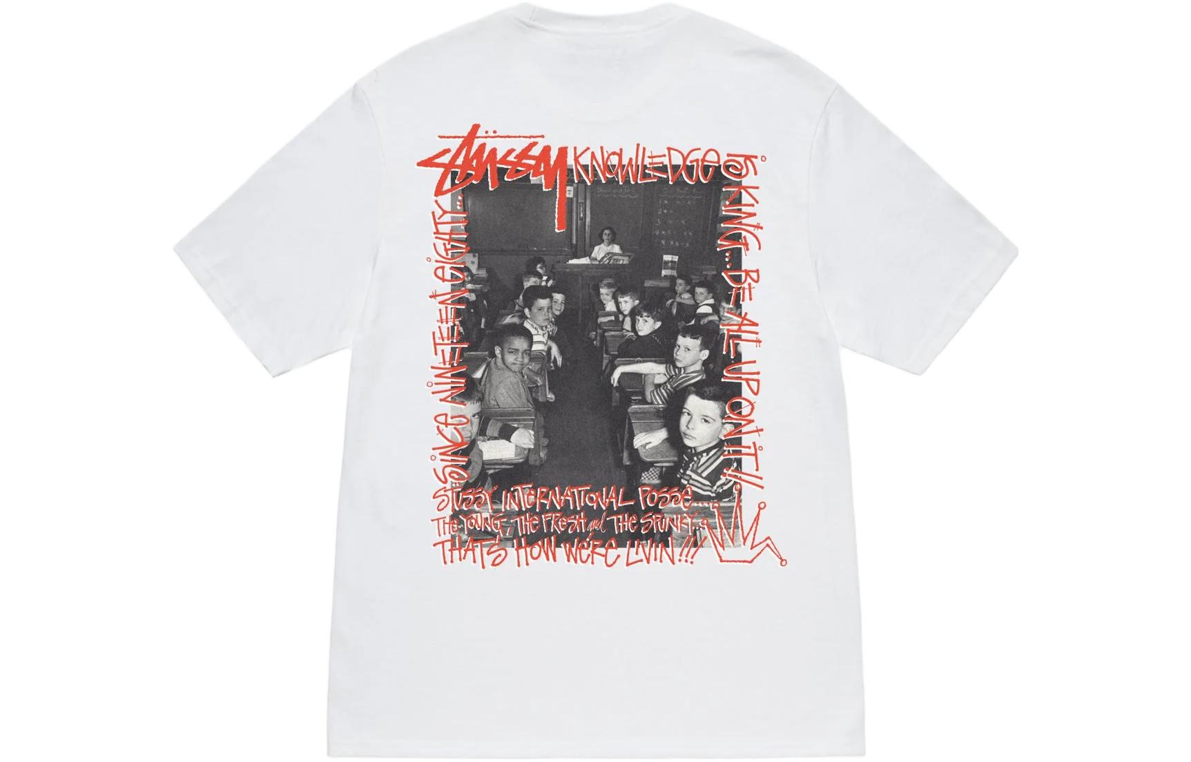 Stüssy Stussy FW23 Classroom Graphic Tee Unisex Short Sleeve Round Neck Shirt. 1904930 圖 6