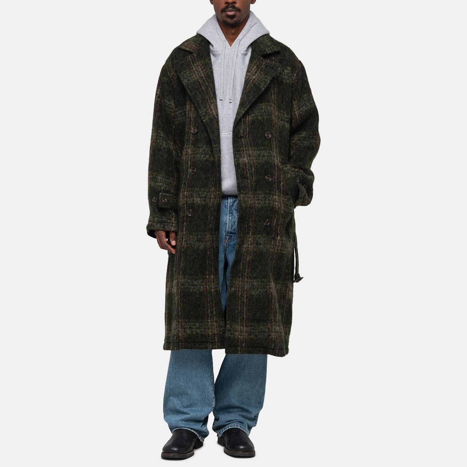 Stüssy Stussy FW23 Double-Breasted Coat with Small Logo Patch Unisex Retro Style. 115732 圖 4