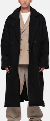 스투시 FW23 더블 브레스티드 코트 스몰 로고 패치 유니섹스 레트로 스타일. 115732 1