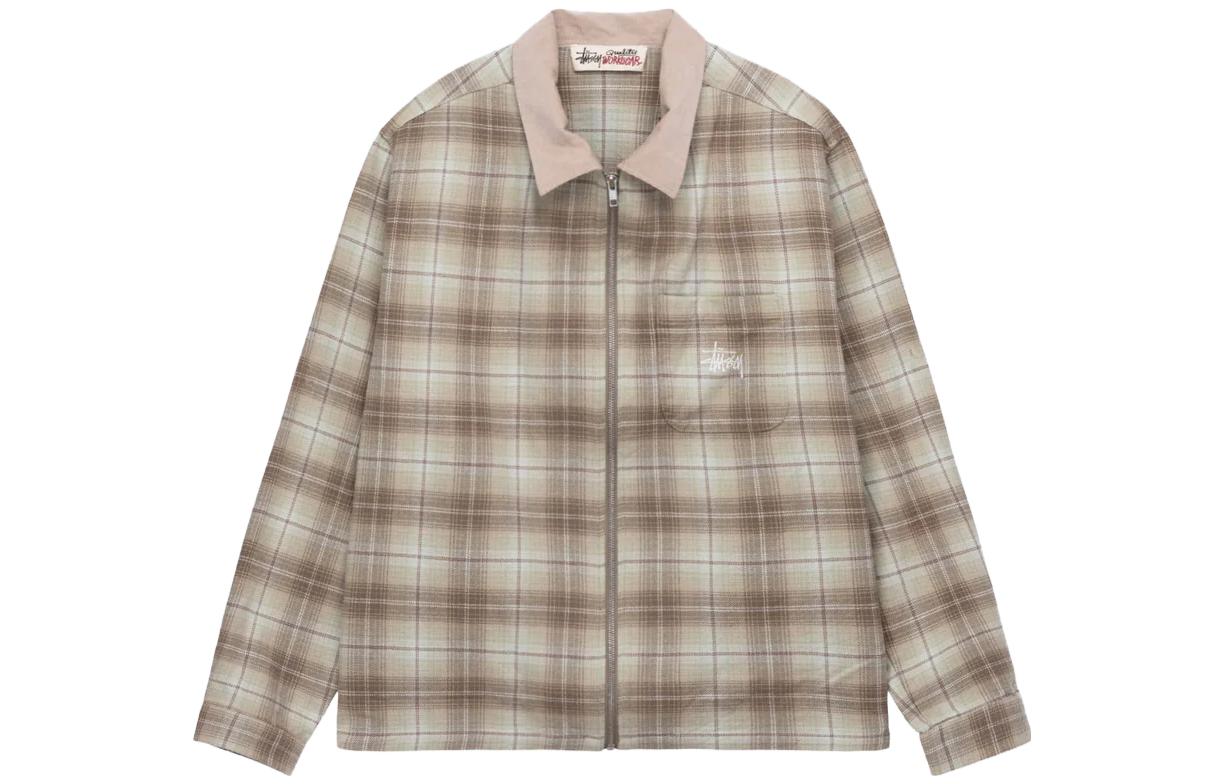 Stüssy Stussy FW23 Frank Plaid Corduroy Zip Shirt Retro Unisex Long Sleeve Top. 1110300 圖 7