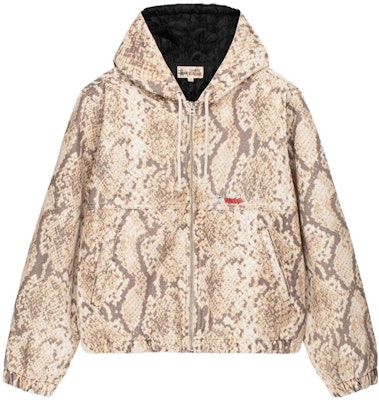Stüssy Stussy FW23 Insulated Canvas Work Jacket Snake Print Zip Hooded Unisex. 115716 5