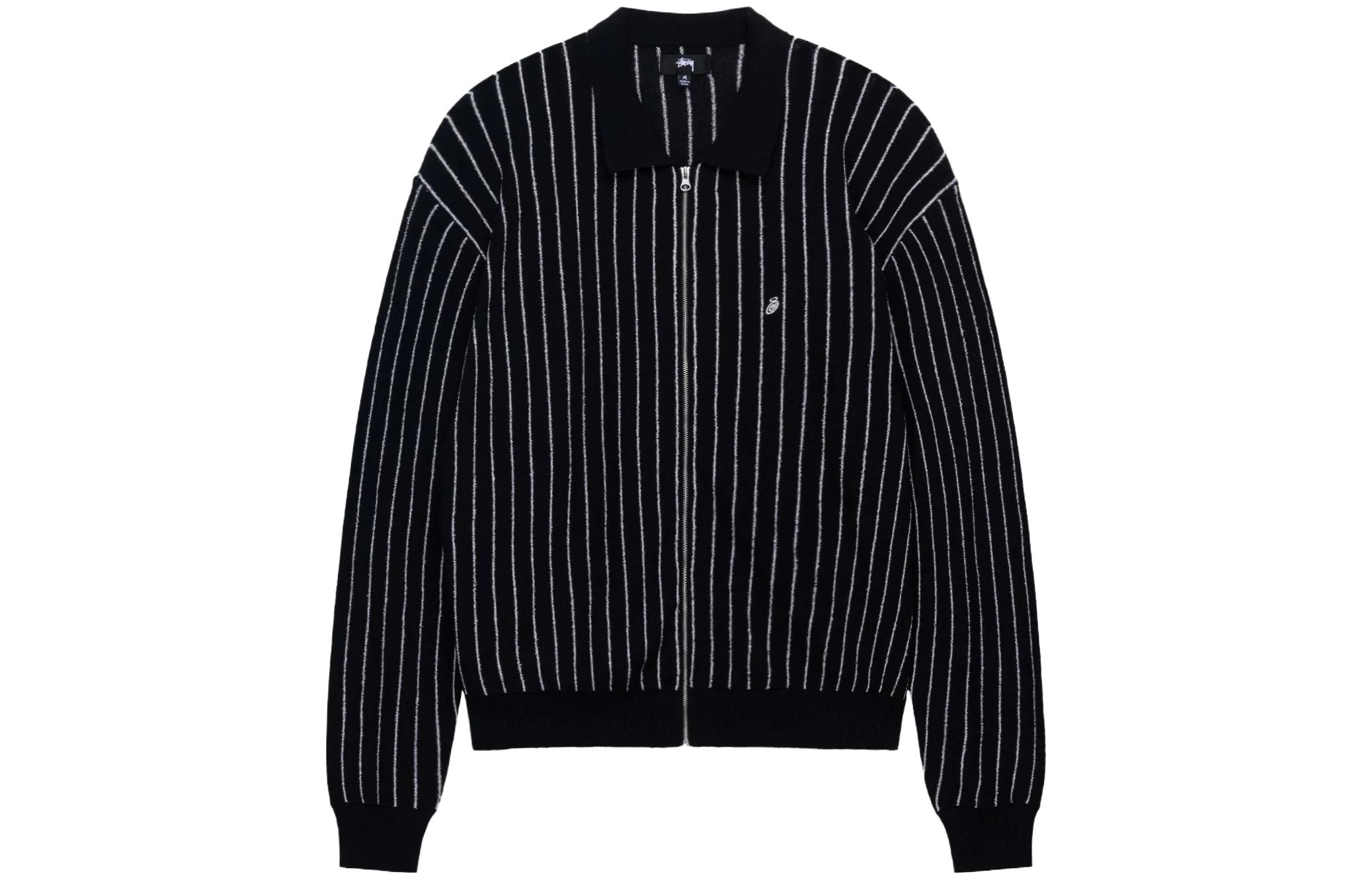 Stüssy Stussy FW23 Lightweight Knitted Long Sleeve Zip Polo Shirt Unisex Retro Style. 117189 圖 2