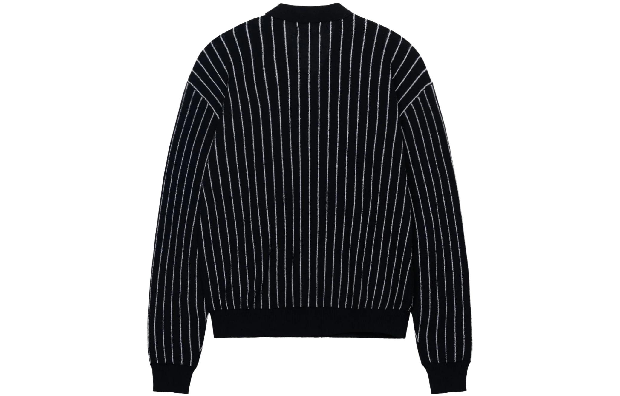 Stüssy Stussy FW23 Lightweight Knitted Long Sleeve Zip Polo Shirt Unisex Retro Style. 117189 圖 3