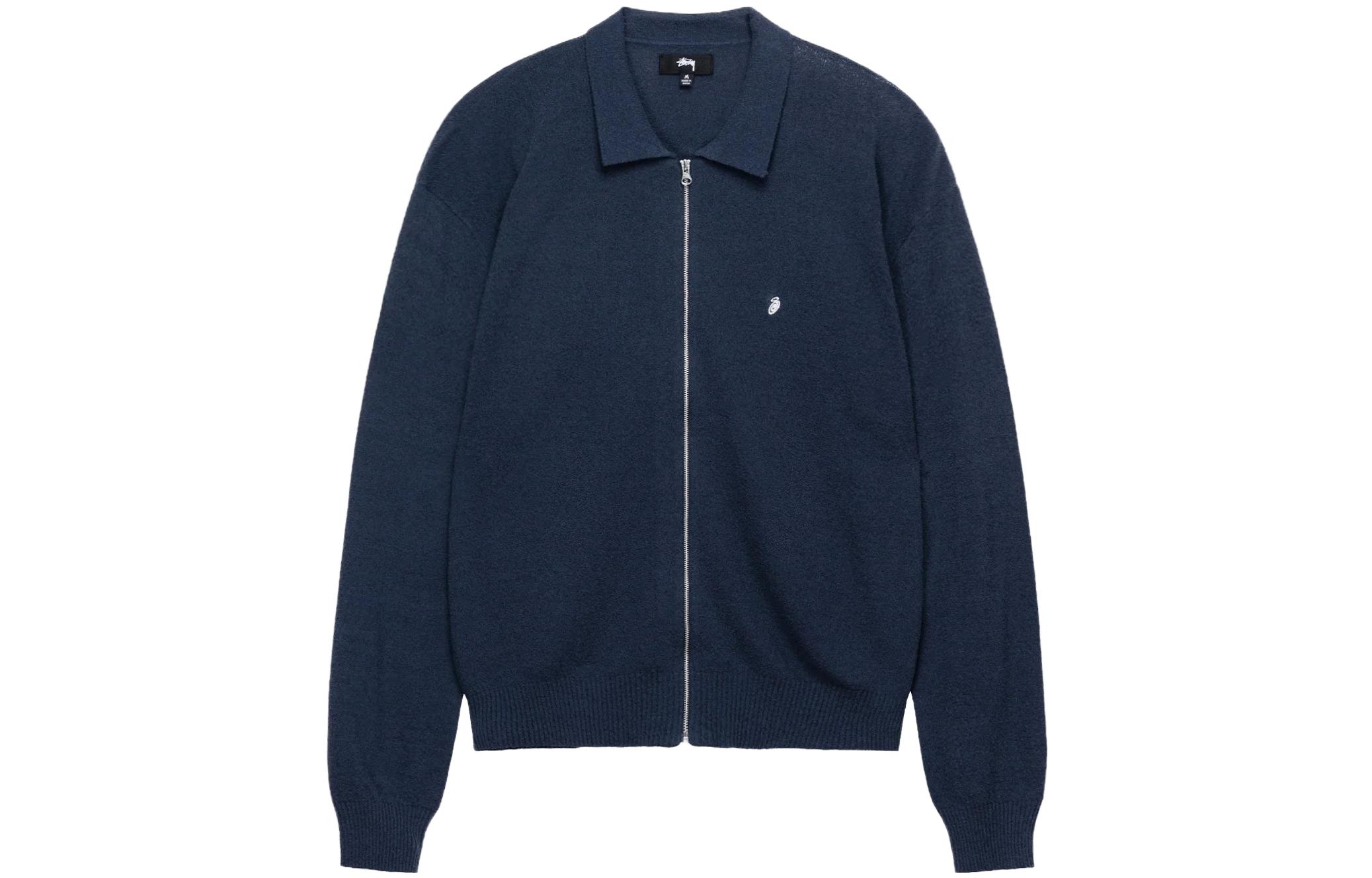 Stüssy Stussy FW23 Lightweight Knitted Long Sleeve Zip Polo Shirt Unisex Retro Style. 117189 圖 4