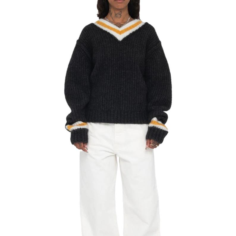 Stüssy Stussy FW23 Mohair V-Neck Tennis Sweater Retro Unisex Knitwear. 117142 圖 4