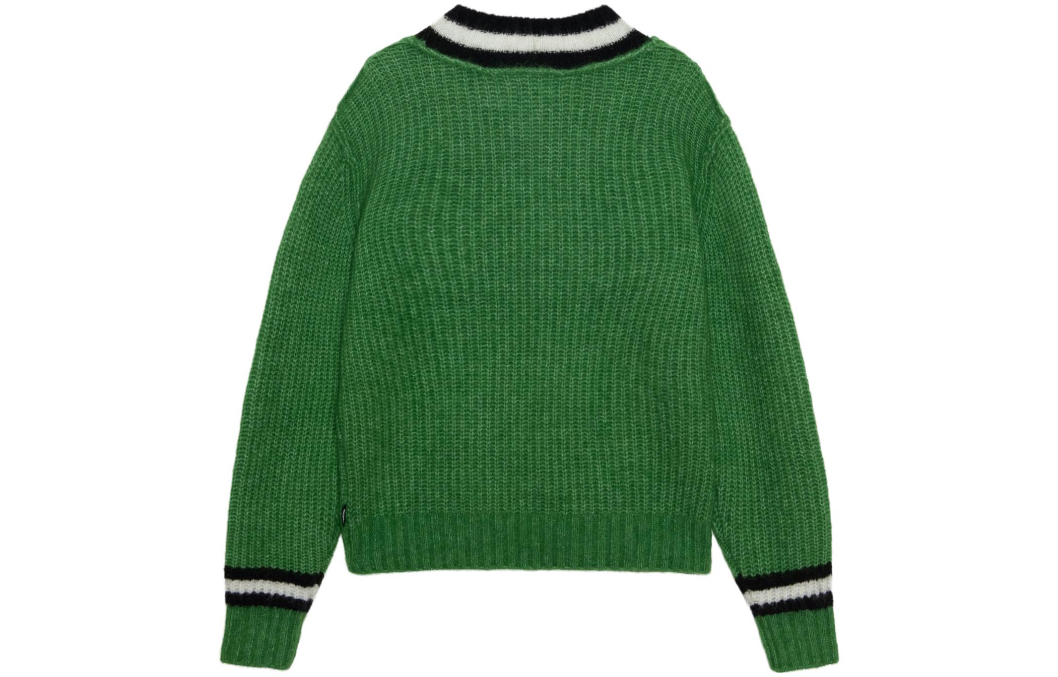 Stüssy Stussy FW23 Mohair V-Neck Tennis Sweater Retro Unisex Knitwear. 117142 圖 7