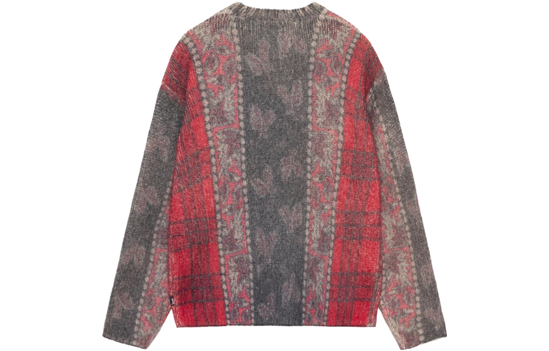 Stüssy Stussy FW23 Paisley Digital Print V-Neck Retro Knit Sweater Unisex Colorblock. 117209 圖 3