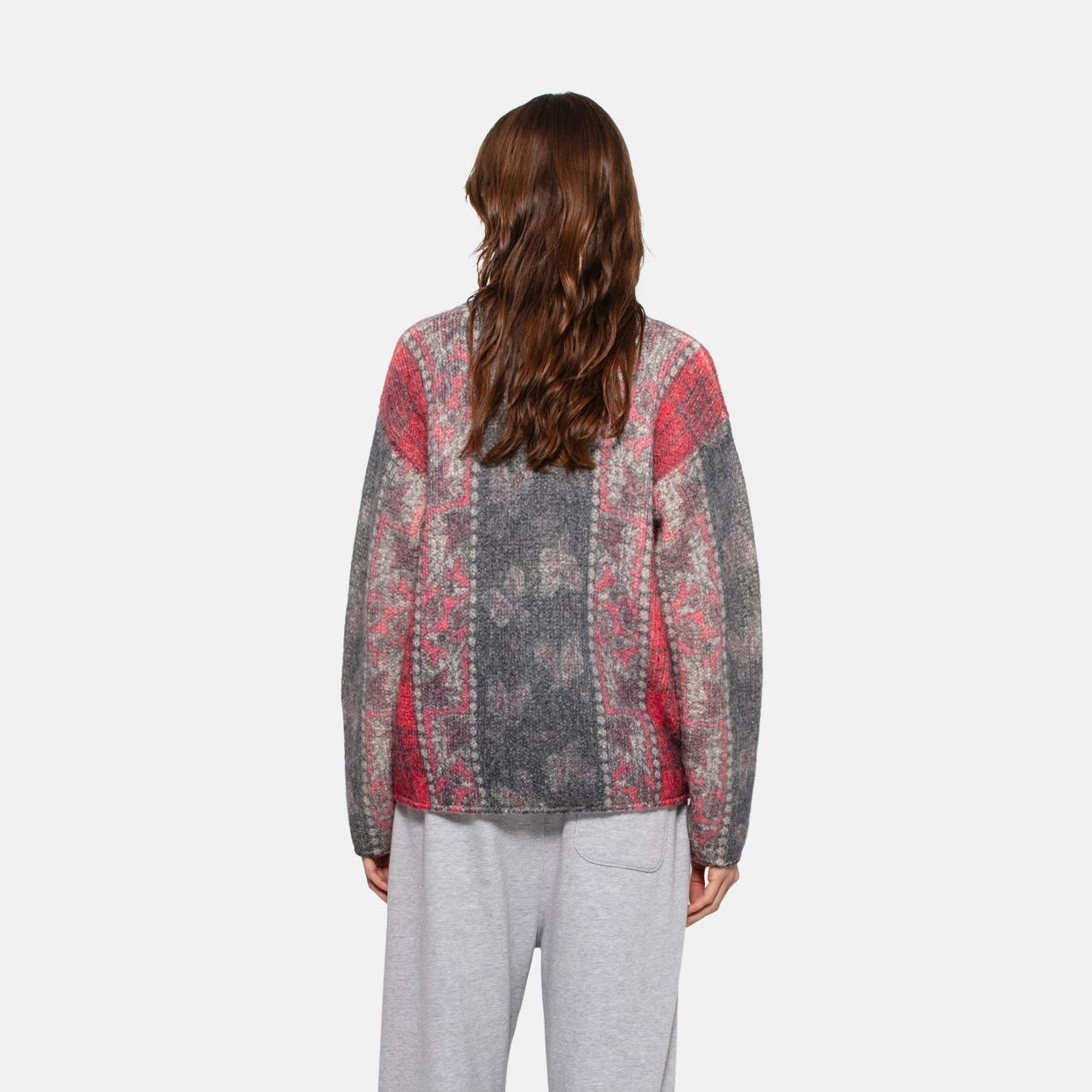 Stüssy Stussy FW23 Paisley Digital Print V-Neck Retro Knit Sweater Unisex Colorblock. 117209 圖 5