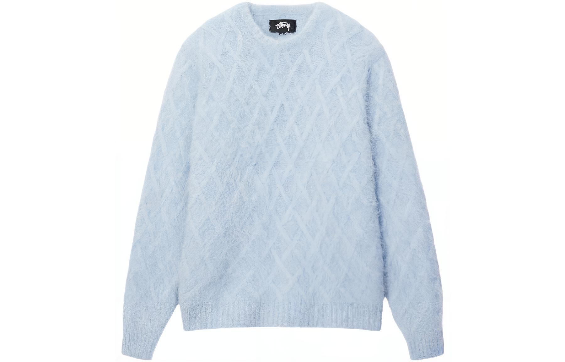 Stüssy Stussy FW23 Plaid Knit Crewneck Sweater Unisex Vintage American Style. 117198