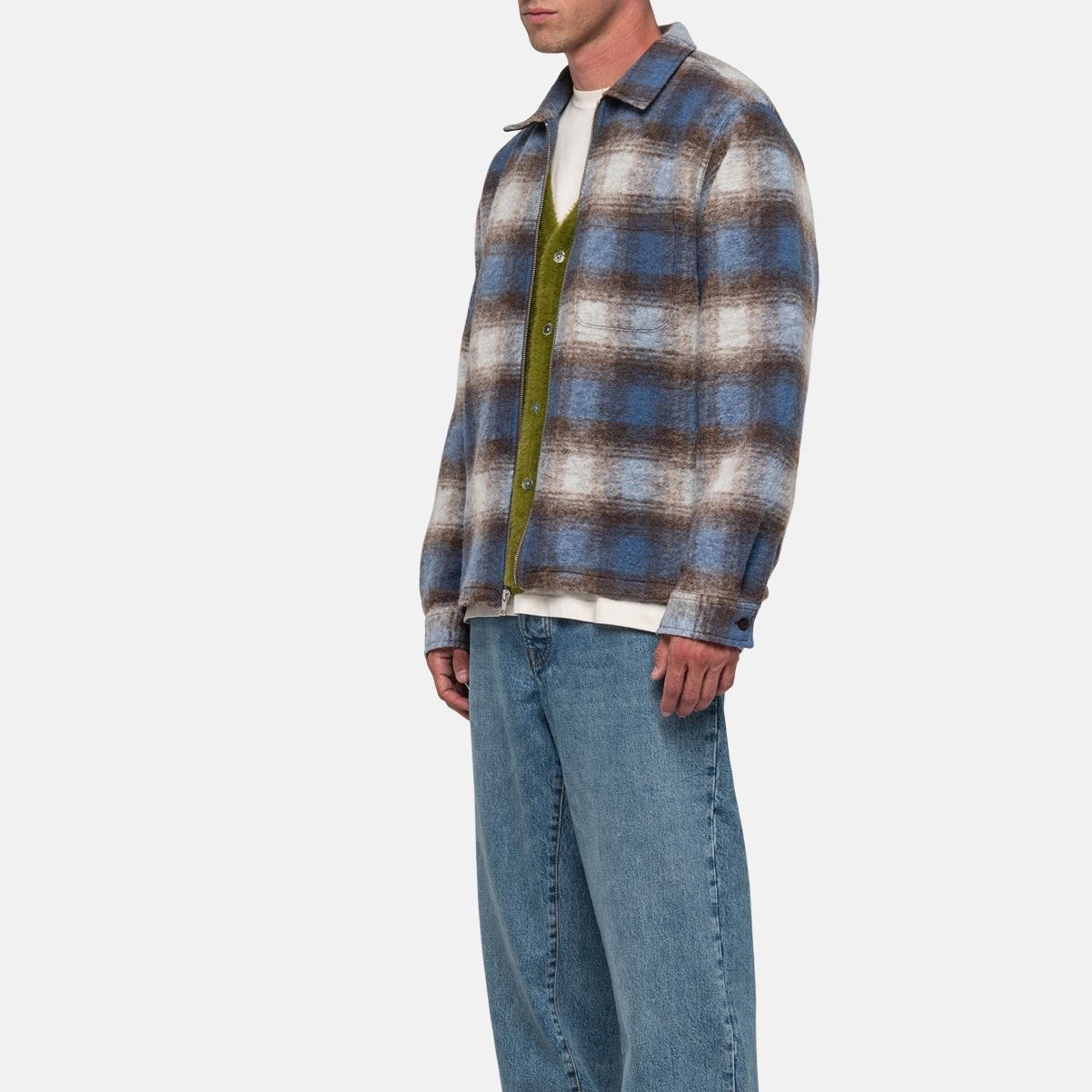 Stüssy Stussy FW23 Plaid Zip-Up Shirt Jacket Unisex Vintage Americana Style. 1110307 圖 11