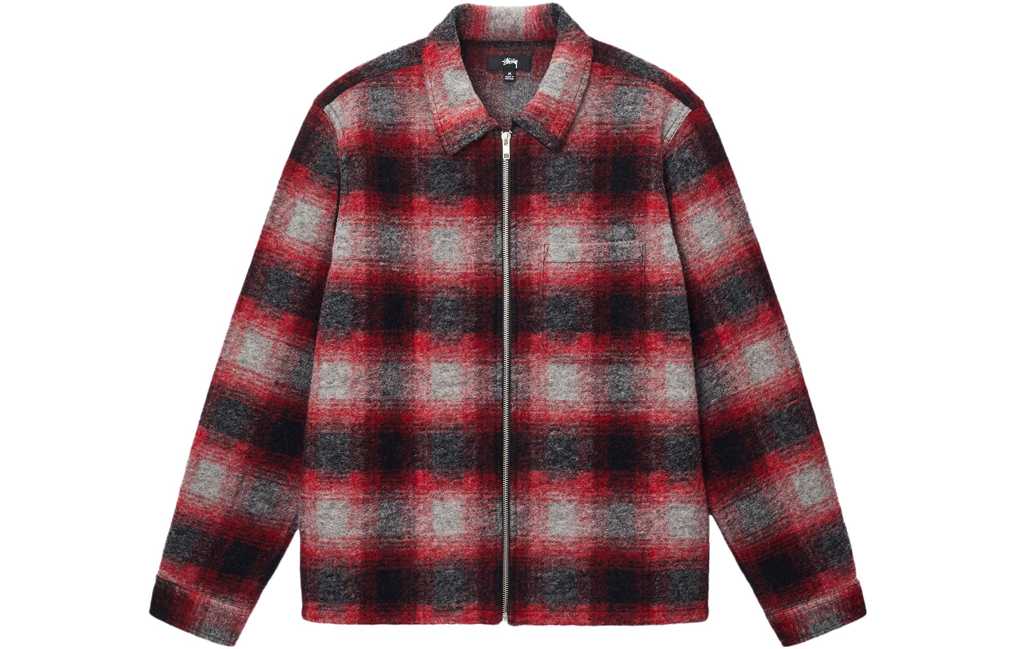Stüssy Stussy FW23 Plaid Zip-Up Shirt Jacket Unisex Vintage Americana Style. 1110307 圖 2