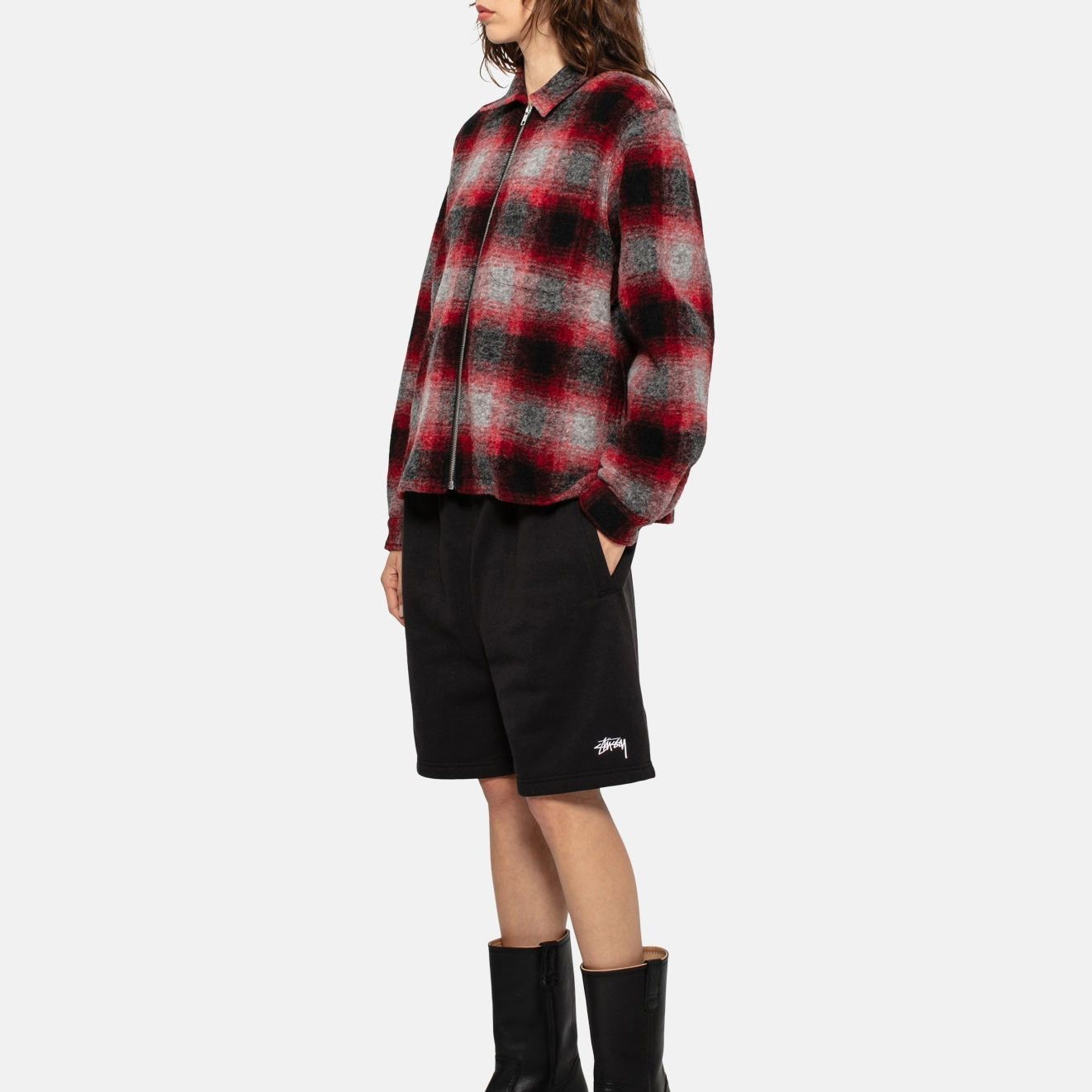 Stüssy Stussy FW23 Plaid Zip-Up Shirt Jacket Unisex Vintage Americana Style. 1110307 圖 6