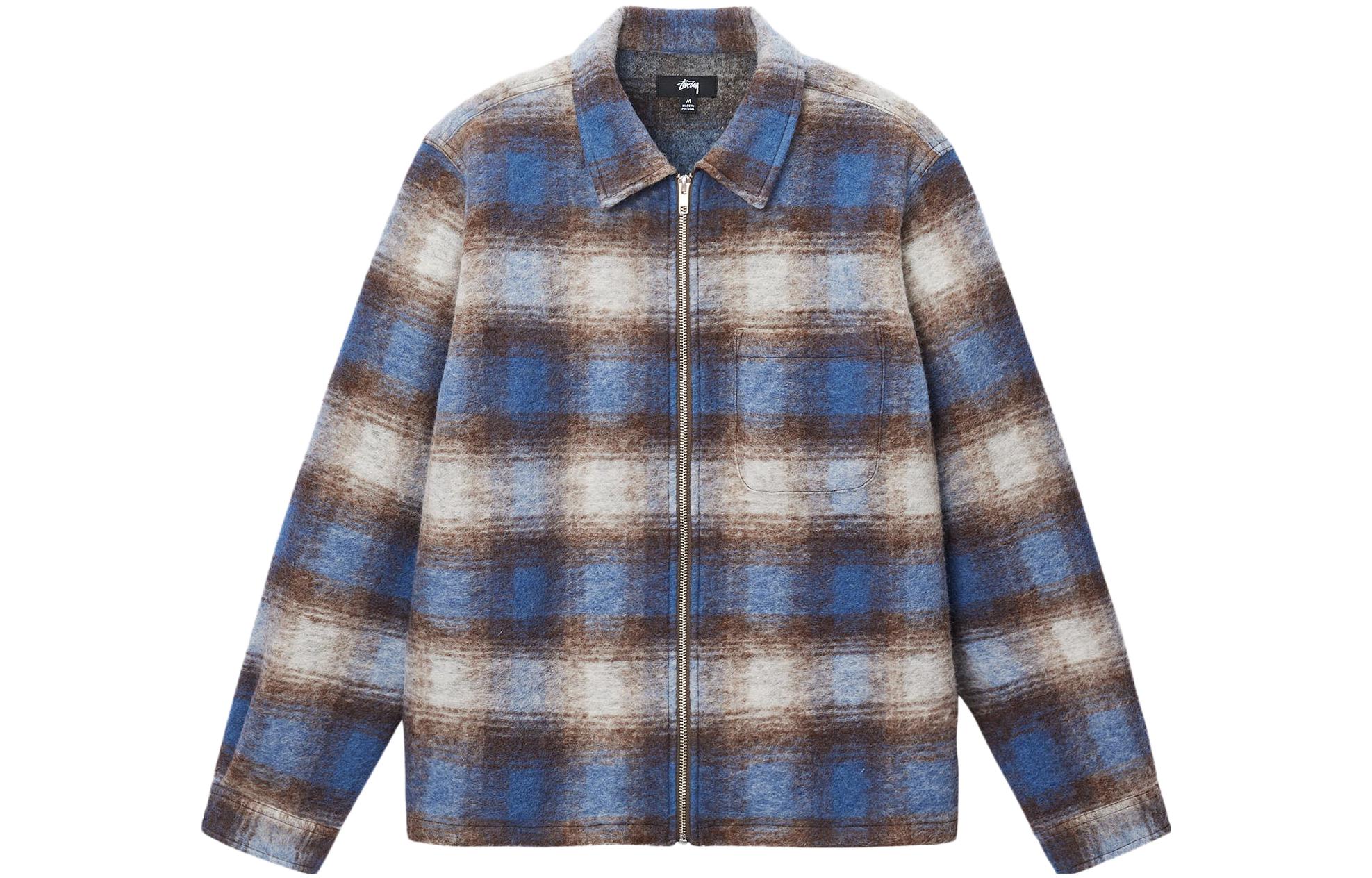 Stüssy Stussy FW23 Plaid Zip-Up Shirt Jacket Unisex Vintage Americana Style. 1110307 圖 7