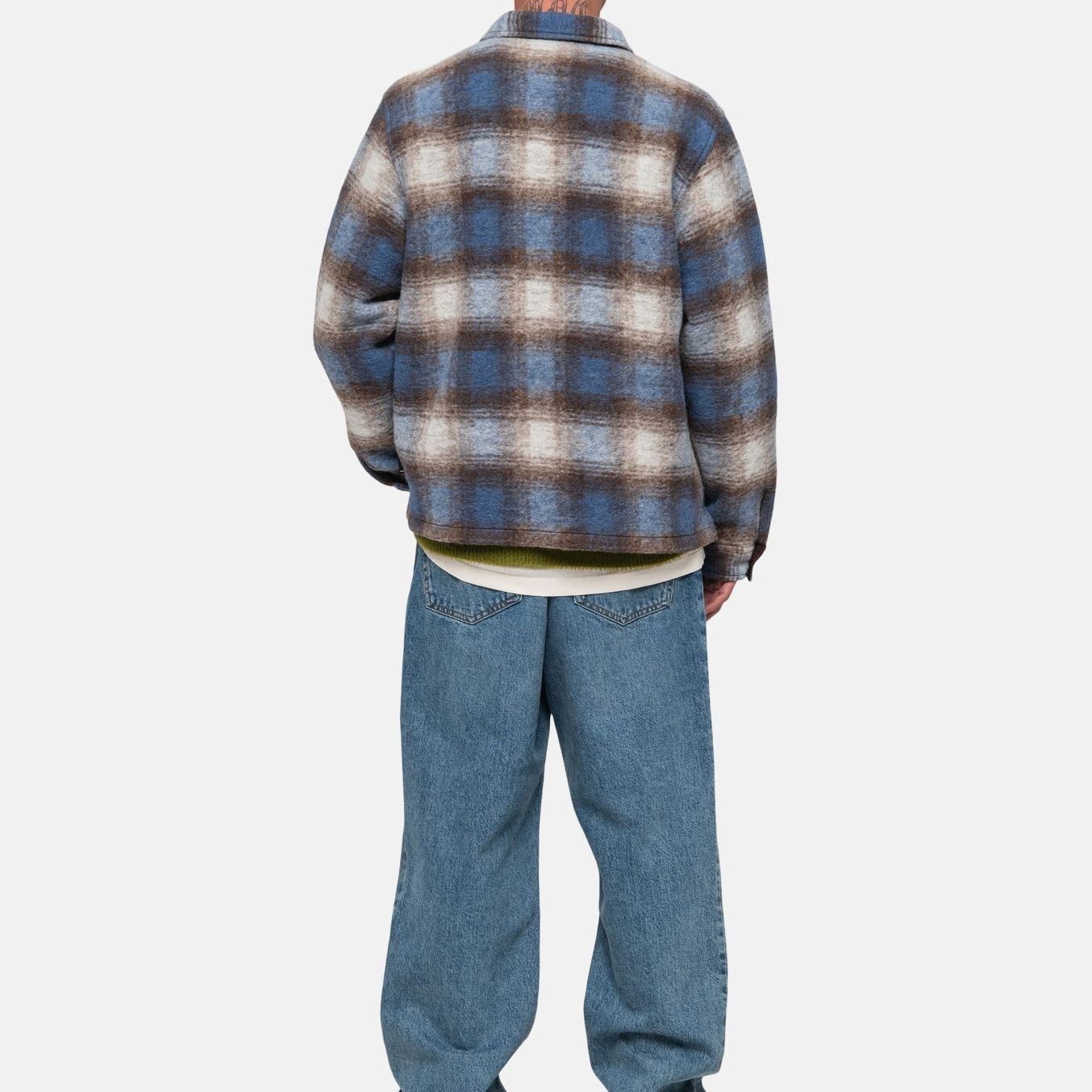 Stüssy Stussy FW23 Plaid Zip-Up Shirt Jacket Unisex Vintage Americana Style. 1110307 圖 10