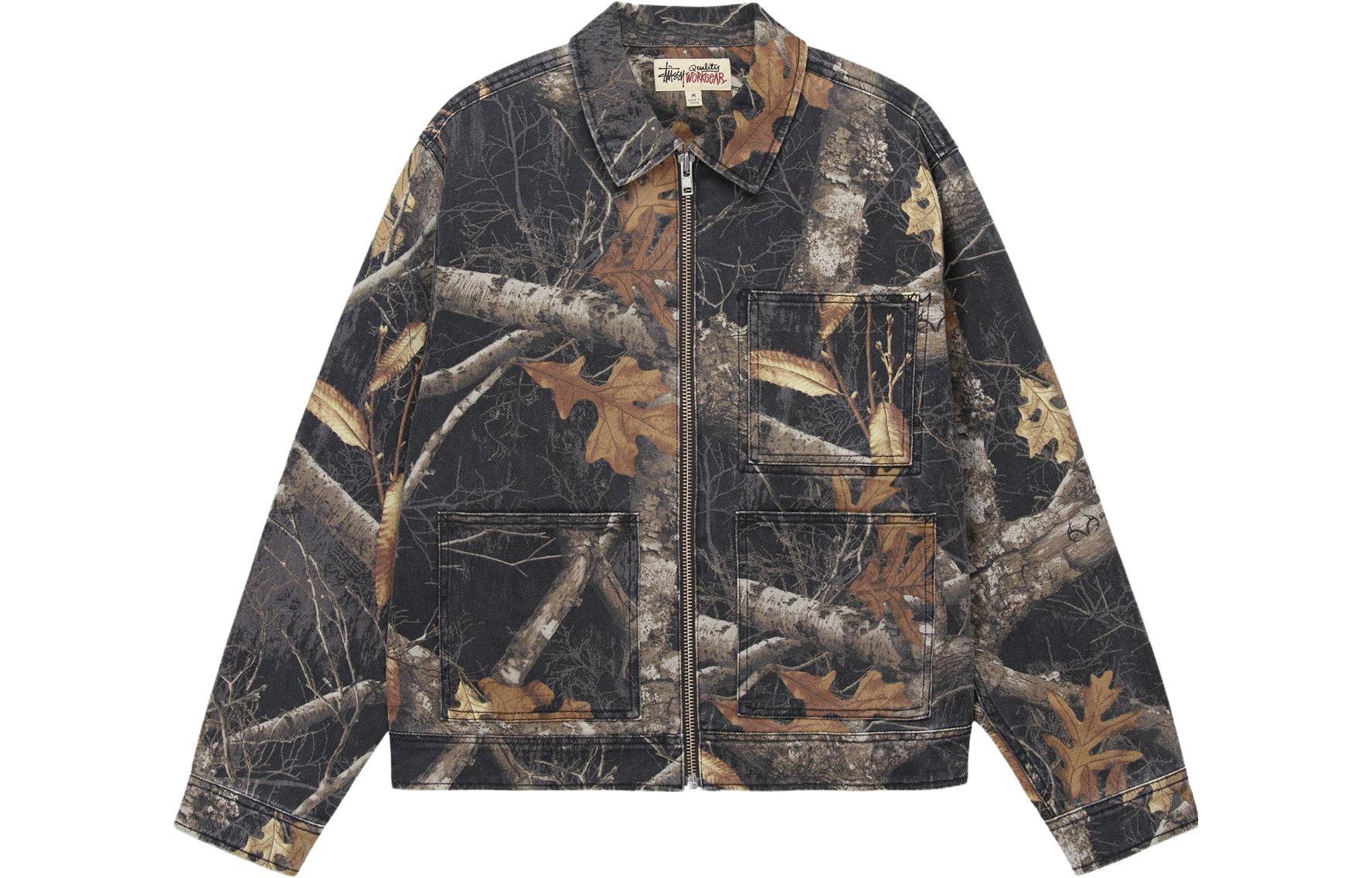 Stüssy Stussy FW23 Realtree Camo Zip Work Jacket Unisex Retro Casual Outerwear. 115683p 圖 7