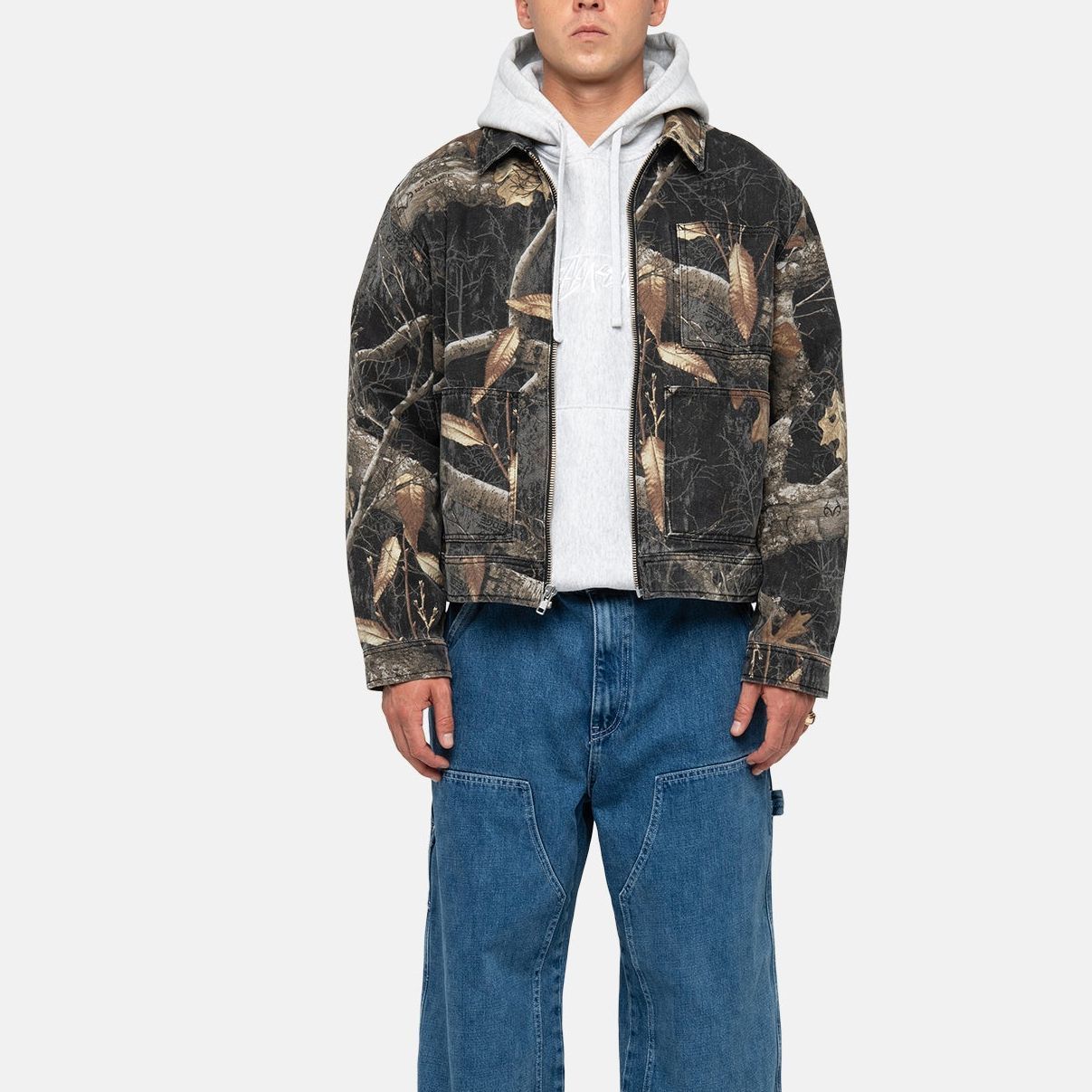 Stüssy Stussy FW23 Realtree Camo Zip Work Jacket Unisex Retro Casual Outerwear. 115683p 圖 9