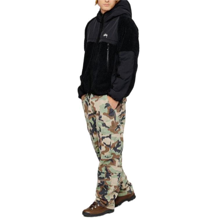 Stüssy Stussy FW23 Sherpa Paneled Hooded Jacket Vintage Unisex Zip-Up Outerwear. 118530 圖 12